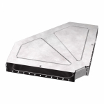 Угол д/листового кабель.лотка 90° горизонтальн. без соединит. разъема сталь светло-серый ПРОМРУКАВ