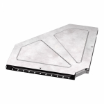 Угол д/листового кабель.лотка 90° горизонтальн. без соединит. разъема сталь светло-серый ПРОМРУКАВ