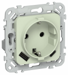 FLITE Роз.с з/к/ш 16А USB AC 20Вт б/к РСЮшс11-1-ФлП пан. IEK