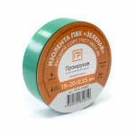 Лента изоляционная 20м зеленая ПРОМРУКАВ