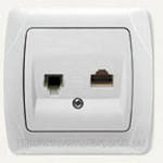 Розетка 1гн акуст HI-FI с/у белый Carmen Viko (1/12/120)АКЦИЯ