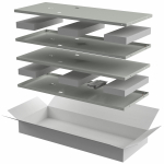 Комплект стенок боковых 1000мм шкафа 47U серый LINEA E ITK (1)