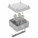 Коробка огнестойкая для о/п 40-0300-FR1.5-6 Е15-Е120 RAL7035 100х100х50 (14 шт/кор) Промрукав