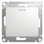 Выключатель 1кл с подсв с/у белый механизм Glossa Systeme Electric (1/20/160)