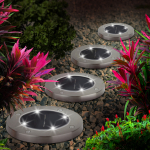 Светильник уличный ЭРА ERAST040-08-M Набор 4 шт. на солнечной батарее, сталь, пластик 13 см