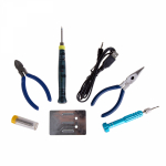 Набор для пайки (USB-паяльник 8Вт, кусачки, тонкогубцы, подставка, припой, отвертка) REXANT (1/1/20)