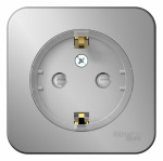 Розетка 1гн с З/К шторки о/у алюминий компактная изол.пласт. 16А IP20 Blanca Schneider Electric