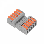 Клемма СМК 222-425R проxодная разъемная 5 полюсов серая 0,2-2,5/4мм² (20 шт/уп) REXANT