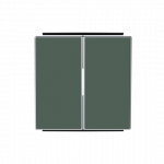 Клавиша двойная перекидная для выкл-ля/кнопки пластик зеленый матовая IP20 ABB