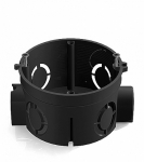 Коробка установочная D68x62мм  для скрытого монтажа в кирпичных стенах (с саморезами)  черная CHINT (1)