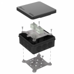 Коробка огнестойкая для о/п двухкомпонентная 60-0303-9005-FR6.0-4 Е15-Е120 100х100х40 Промрукав