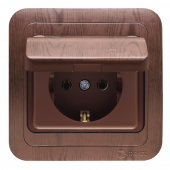 Розетка 1гн с З/К с крыш. с/у орех 16А Mimoza Makel (1/12/120) Розетка 1гн с З/К с крыш. с/у орех 16А Mimoza Makel (1/12/120)