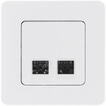 Розетка/коробка коммуникационная крепление в распор и на шурупах 2x rj45 8(8) 6 пластик белый Legrand/Daccord INSPIRIA