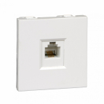 РОЗЕТКА ТЕЛЕФОННАЯ "В45" С/У ДЛЯ КАБ.КАН. БЕЛЫЙ