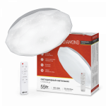 Светильник светодиод 55Вт 3000-6500K 4400Лм 330x80мм с пультом ДУ COMFORT DIAMOND IN HOME (1/5)