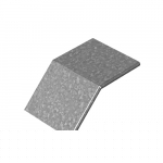 Крышка к угловому соединителю внешнему 45 град. к лотку 400х100, толщ. 1,0 мм, гор. цинк