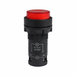 Кнопочный выкл. в сборе плоск., 1 упр. элемент красный 0НО 1НЗ 1переключ. IP40 с подсветкой, КЭАЗ