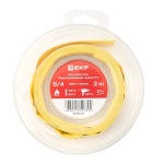 Термоусаживаемая трубка ТУТ нг 8/4 желтая ролик 2 м EKF Термоусаживаемая трубка ТУТ нг 8/4 желтая ролик 2 м EKF