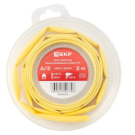 Термоусаживаемая трубка ТУТ нг 6/3 желтая ролик 2 м EKF Термоусаживаемая трубка ТУТ нг 6/3 желтая ролик 2 м EKF