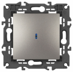 Выключатель ЭРА Elegance 14-1102-16 с подсветкой, 10АХ-250В, титан Выключатель ЭРА Elegance 14-1102-16 с подсветкой, 10АХ-250В, титан