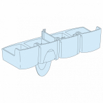 Компонент для монтажа распределительного шкафа 139x58x50 пластик черный SE Prisma P