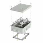 Коробка огнестойкая для о/п 40-0320-FR6.0-4-12-Р Е15-Е60 RAL7035 200х150х75 (5 шт/кор) Промрукав