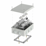 Коробка огнестойкая для о/п 40-0320-FR6.0-4-18-Р Е15-Е60 RAL7035 200х150х75 (5 шт/кор) Промрукав