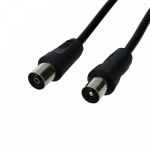 Шнур ТВ штекер - ТВ гнездо 1,5м черный REXANT (1/10/250)