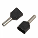 Наконечник-гильза втулочный двойной 1.5мм² медь черный луженый изолированный DKC (ДКС)