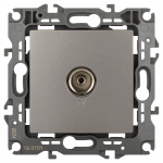 Розетка ЭРА Серия 12 12-3101-16 TV одиночная, титан Розетка ЭРА Серия 12 12-3101-16 TV одиночная, титан