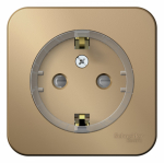 Розетка 1гн с З/К шторки о/у титан компактная изол.пласт. 16А IP20 Blanca Schneider Electric