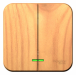 Выключатель 2кл с подсв о/у ясень изол.пл. IP20 Blanca Systeme Electric