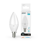 Лампа светодиод 6Вт свеча Е14 4100К 450Лм матовая Gauss Elementary (1/10/100)