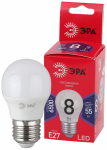 Лампа светодиод 8Вт шар Е27 6500К 640Лм матовая RED LINE P45-8W-865-E27 ЭРА (1/10/100) Лампа светодиод 8Вт шар Е27 6500К 640Лм матовая RED LINE P45-8W-865-E27 ЭРА (1/10/100)