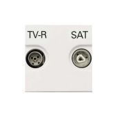 Оконечная розетка 2 выход. мех-м с накладкой tv-fm-sat (tv-r-sat) скрыт. уст-ки белый Zenit ABB Оконечная розетка 2 выход. мех-м с накладкой tv-fm-sat (tv-r-sat) скрыт. уст-ки белый Zenit ABB