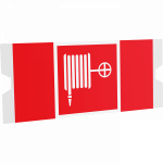 ST-46 односторонний рассеиватель URAN STANDARD с пиктограммой ППБ 0001 Пожарный кран (202х96)