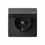 ArtGallery Карбон Розетка с заз.со шт.с крышк, 16А, IP44, механизм, быстрозажим. клем. ArtGallery Карбон Розетка с заз.со шт.с крышк, 16А, IP44, механизм, быстрозажим. клем.