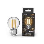 Лампа светодиод 13Вт Шар 1100Лм 2700К Е27 LED Gauss Filament 1/10/50 Лампа светодиод 13Вт Шар 1100Лм 2700К Е27 LED Gauss Filament 1/10/50
