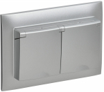 Розетка 2гн с З/К с крыш. с/у серебряный в сборе 16А IP44 SK-R12S SKANDY IEK (1/10/100)