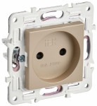 Розетка 1гн без З/К шторки с/у песочный механизм 10А SK-R01Sa SKANDY IEK (1/10/100)