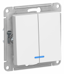 Выключатель 2кл с подсв с/у лотос механизм AtlasDesign Systeme Electric (1/20)