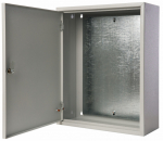 Корпус распред. шкафа настенный открытого монтажа 1двер. сталь серый 400мм 500мм 170мм с монтажной платой IP31 DEKraft Корпус распред. шкафа настенный открытого монтажа 1двер. сталь серый 400мм 500мм 170мм с монтажной платой IP31 DEKraft