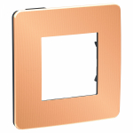 Рамка 1гн металл медь/антрацит Unica Studio Schneider Electric (10)