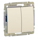 Переключатель на 2 направления двухклавишный Valena, слоновая кость Переключатель на 2 направления двухклавишный Valena, слоновая кость