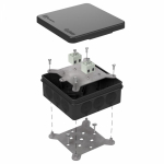 Коробка огнестойкая для о/п двухкомпонентная 60-0303-9005-FR2.5-4 Е15-Е120 100х100х40 Промрукав