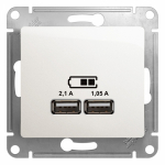 Розетка 2гн USB+USB с/у перламутр механизм Glossa Systeme Electric(1) Розетка 2гн USB+USB с/у перламутр механизм Glossa Systeme Electric(1)