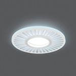Светильник Кругл./узор. Белый, Gu5.3, 3Вт LED 4000K Gauss Backlight 1/40