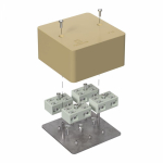 Коробка огнестойкая разветвительная для кабель-канала 40-0460-FR6.0-4-8-Р Е15-Е60 RAL1001 85х85х45 (44 шт/кор) Промрукав