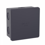 Коробка ответвит. с 6 кабельными вводами д.20мм, IP44, 80х80х40мм, черная