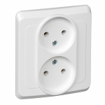 Розетка 2гн без З/К с/у белый 16А Этюд Systeme Electric (1/20) Розетка 2гн без З/К с/у белый 16А Этюд Systeme Electric (1/20)